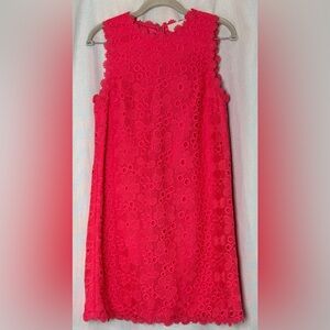 Kate Spade New York Floral Lace Dress Pink Size 2 Sheath Sleeveless Cocktail